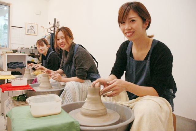 桂山のお茶　陶芸　2つ 神奈川・「江ノ島」から徒歩2分・陶芸体験（電動ろくろ・2個製作