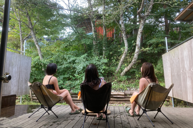兵庫・養父・自然体験】森林外気浴を満喫！プライベートテントサウナで